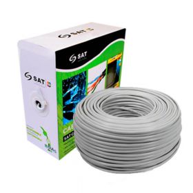 Cable UTP SAT Cat6 CCA 0.57mm 100Mt Interior