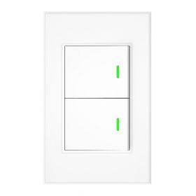Switch Inteligente SAT SI2BB 2 Botones Serie A Blanco