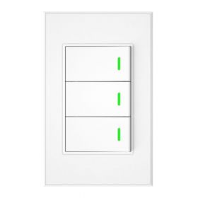 Switch Inteligente SAT SI3BB 3 Botones Serie A Blanco